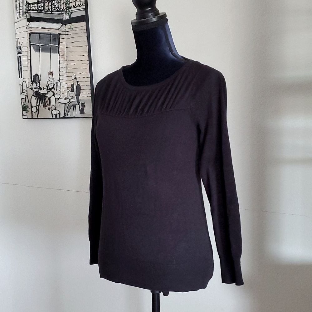 Black long-sleeved top